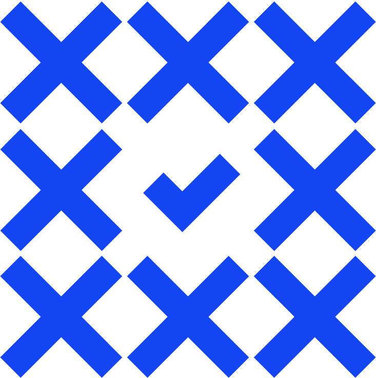 check (blue icon) check (blue icon)